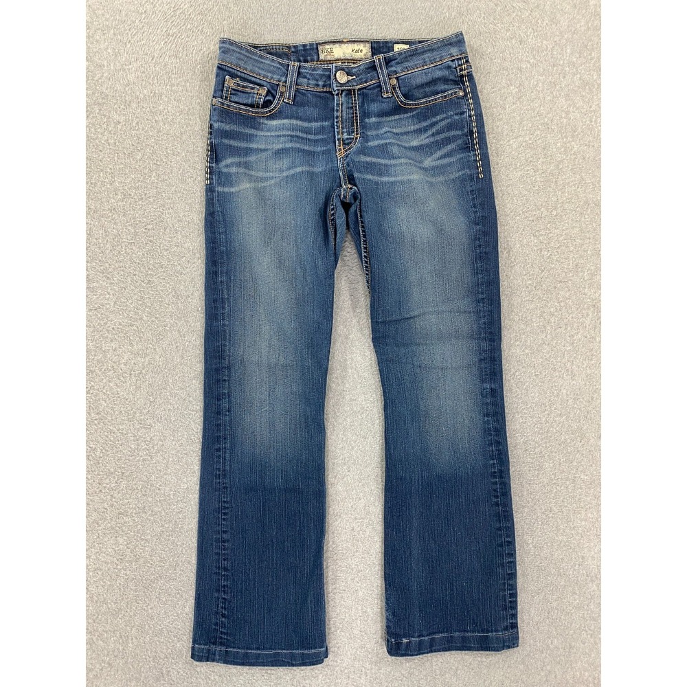 BKE Jeans Women‎ 28L Boot Cut Stretch Low Rise Medium Wash Denim Kate 29x30